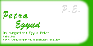 petra egyud business card